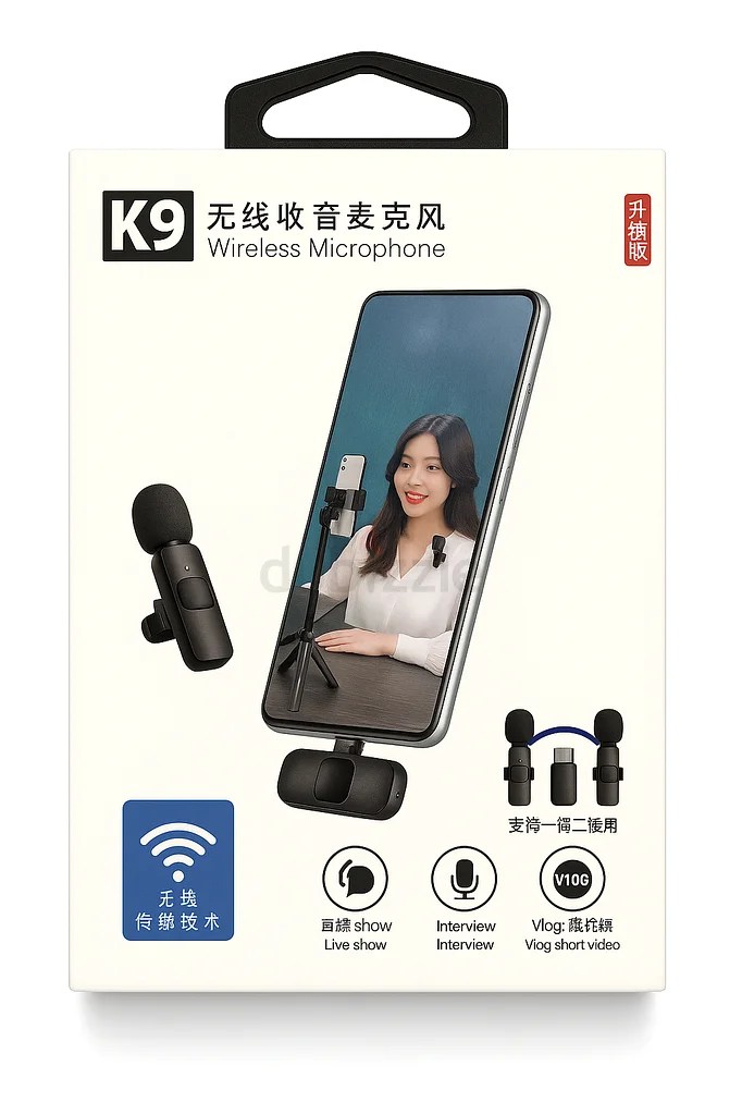 K9 Wireless Microphone - Perfect for Vlogs and Interviews!632218536724491118