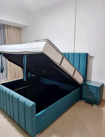 Luxurious Storage Bed with Nightstand - Modern Design