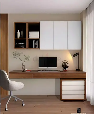 Customize Stylish Modern Home Office Desk with Storage