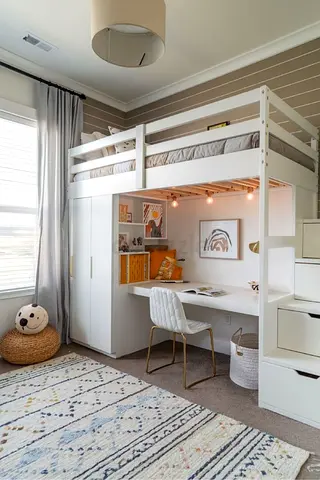Customize Stylish Loft Bed with Study Area - Perfect for Kids Rooms!