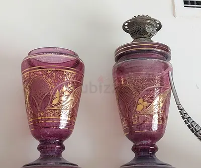 Antique piece of arabic glass lux two pieces