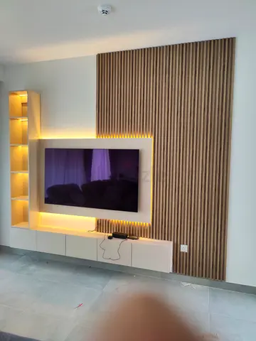 Stylish Modern Entertainment Center with TV Mount