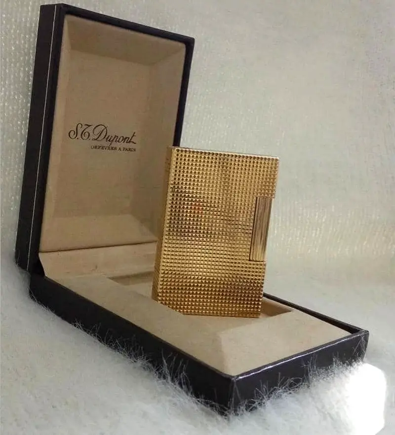 S.T. Dupont – Diamond Head Gold Lighter with original box