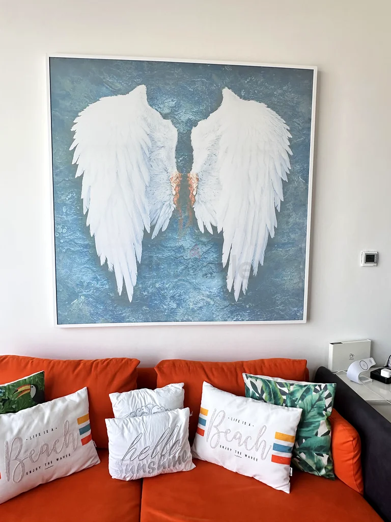 Stunning Angel Wings Wall Art - Transform Your Space! :Size  140x140 cm63215867984642113