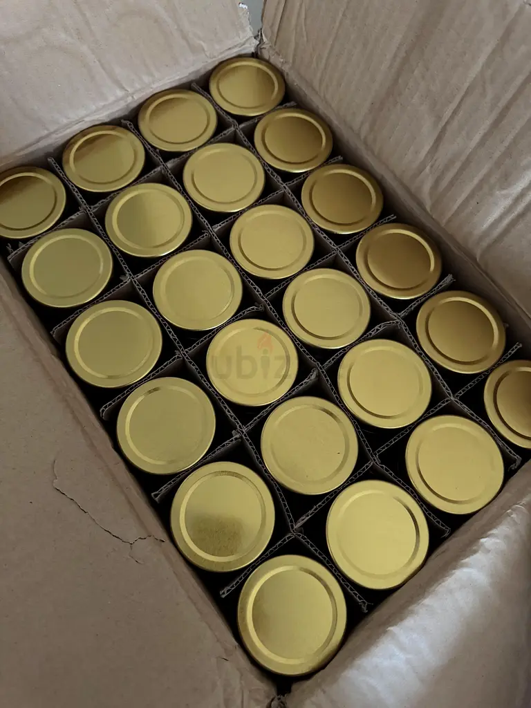 Glass jars with golden lid carton (72 pieces) 250 ml size