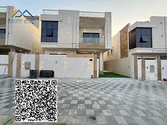 Luxury villa for sale, two floors and a roof, including registration and ownership fees - Ajman, clo