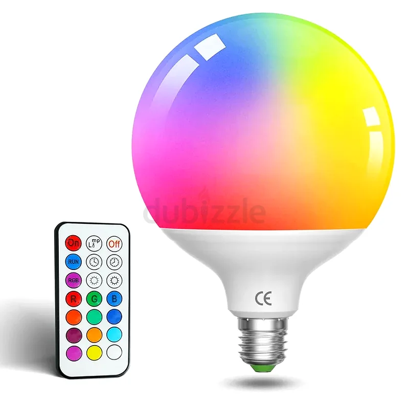 مصباح ضوئي LED RGB مع جهاز تحكم عن بعد63262392406273110