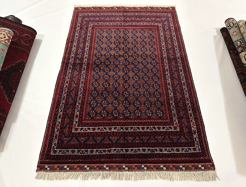 100 x 156 cm | New Handmade Beautiful Turkmen  Bokhara Carpet63210353483138111