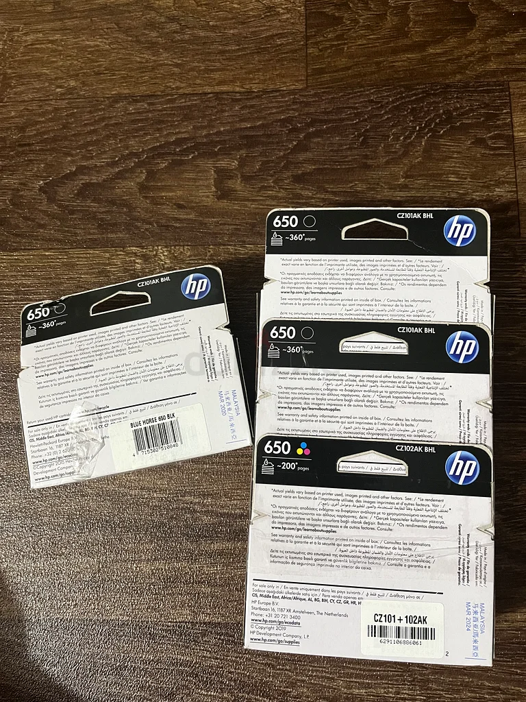HP ORIGINAL 650 Ink Advantage 4pc63257624598659113