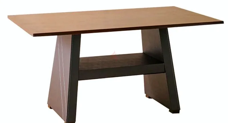 Home Center Dining Table with Chairs Leather Seat Black Color63216833606273112