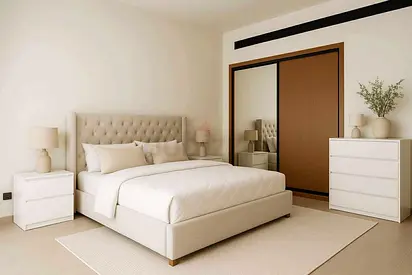 Modern Elegance: Chic Bedroom Set with Stylish Nightstands