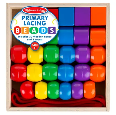 Melissa and Doug Primary Lacing Beads BRAND NEW