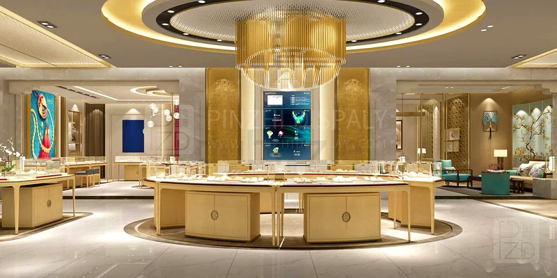 Gold shop decoration with pu paint63217828630915112