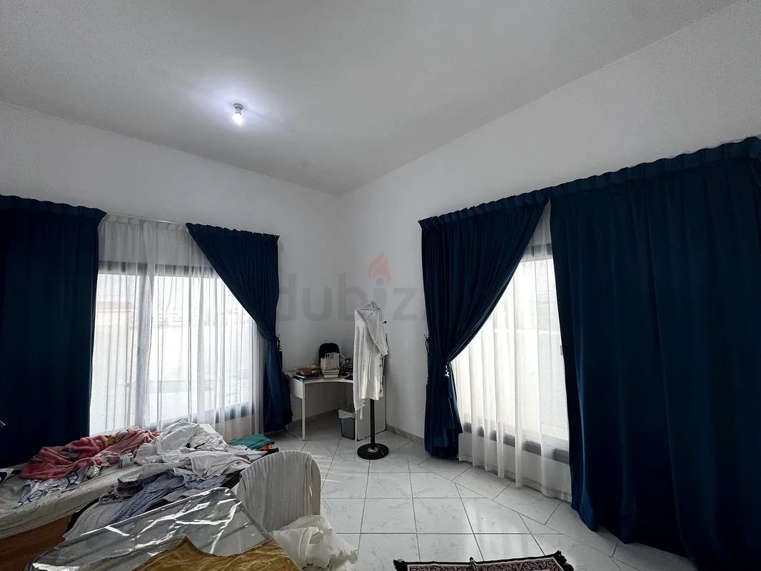 2x blue curtains with sheer back side 2.75mx3m