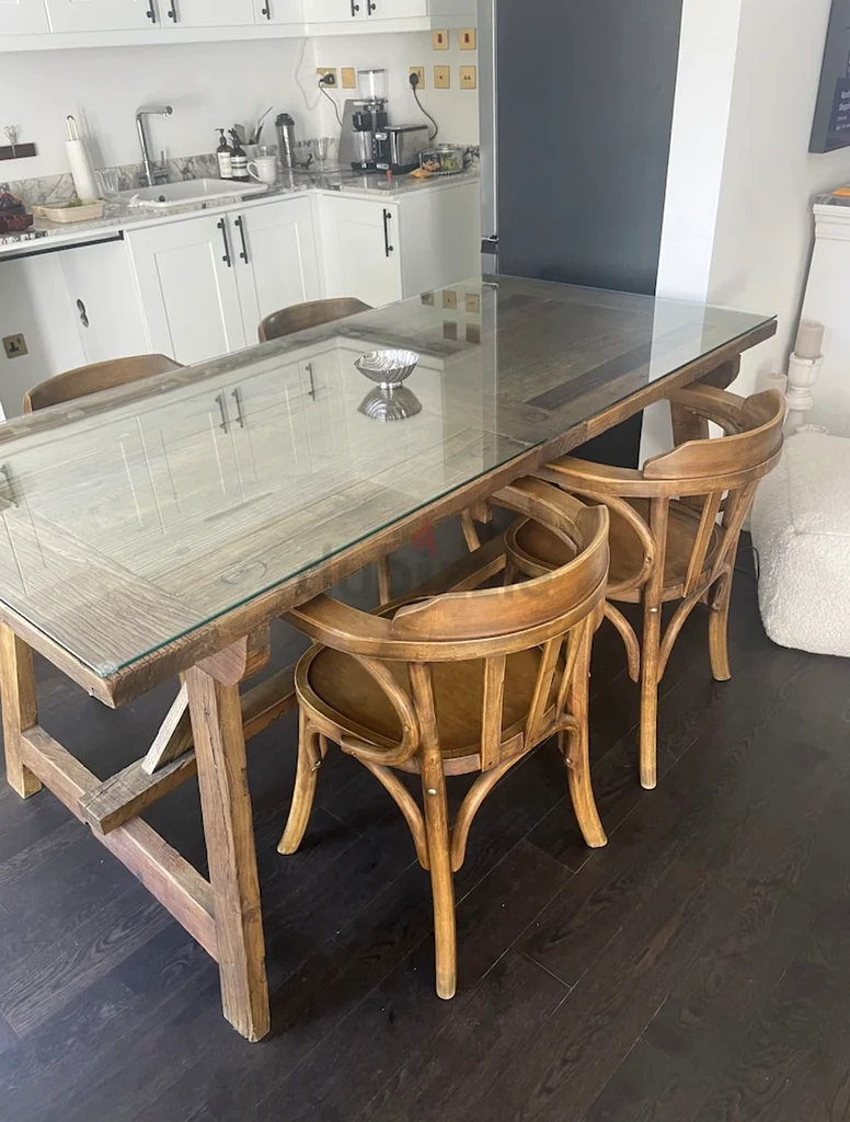 Elegant Wooden Dining Set  in Vintage Style From Marina Home63217328415874112