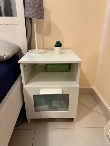 IKEA BRIMNES Bedside table, white, 39x41 cm