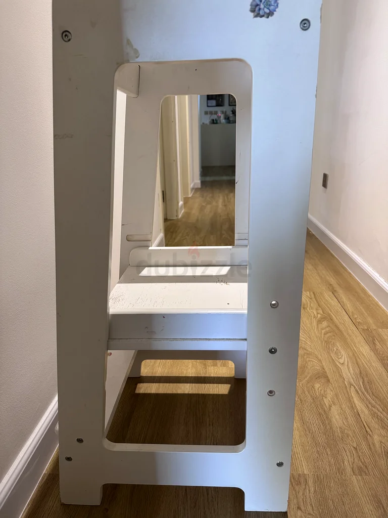 Toddler stand tower step up baby wood white63207398836481114