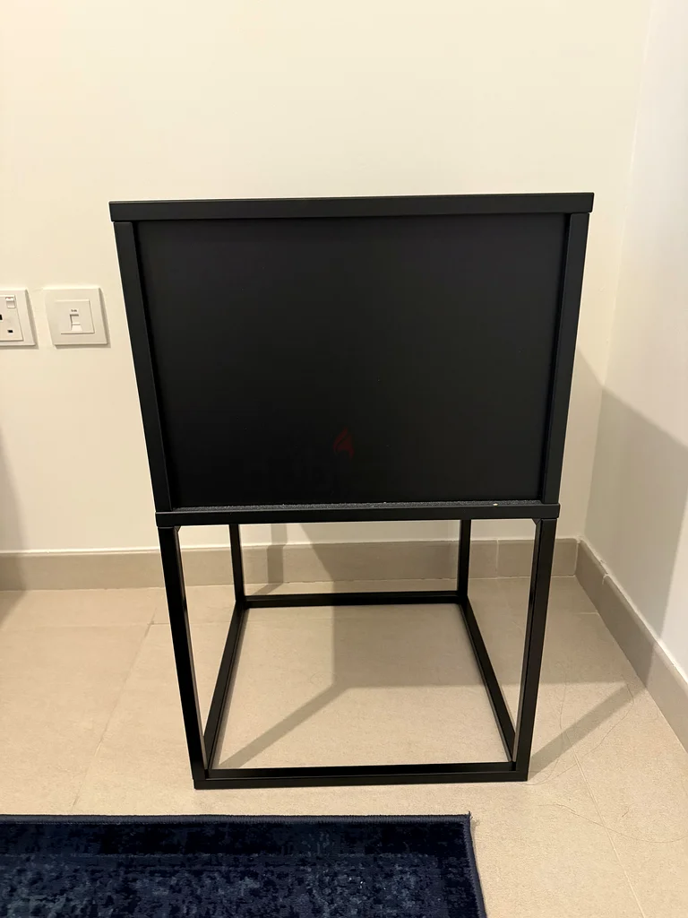 IKEA VIKHAMMER Sleek Black Nightstand for Modern Homes Set of 263186755626881113