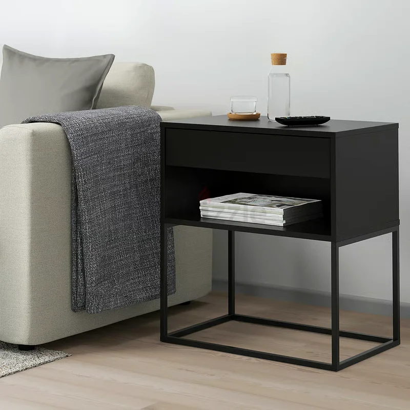 Sleek Black Modern Nightstand - Perfect for Any Room!63186755600130111