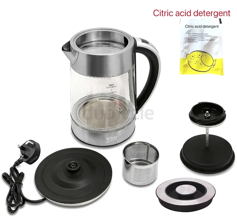 Wtrtr 2-in-1 Stainless Steel Glass Kettle, Electric Kettle and Tea Maker,2200W, 1 Year Warranty63252434627201114