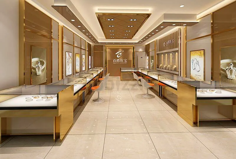 Gold shop decoration with pu paint63217828630915113