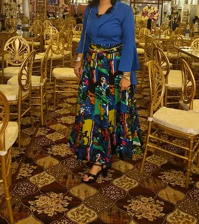 Vibrant and Stylish 2 piece top and skirt Co ord set