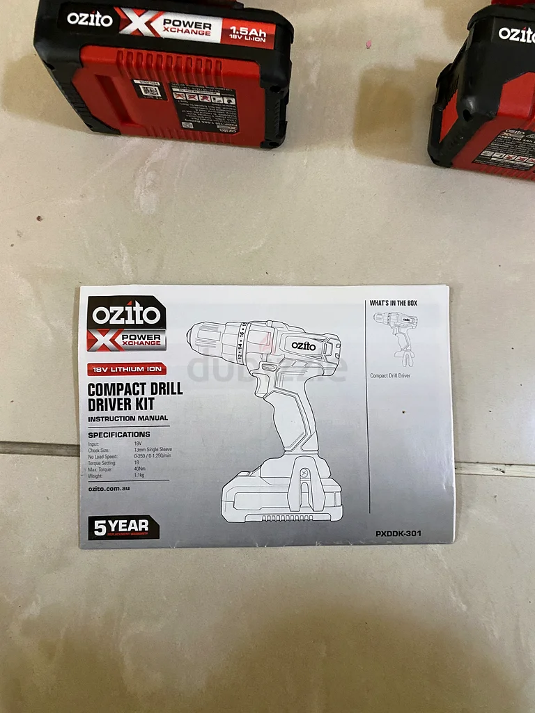 Ozito Compact Drill Driver Kit63222844792578112