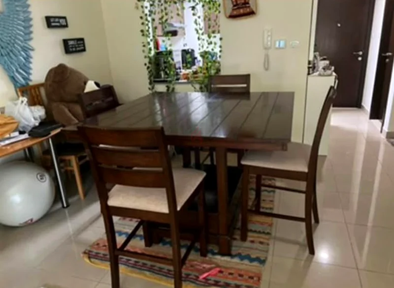 طاولة طعام عالية من خشب المانجو63217328382593110