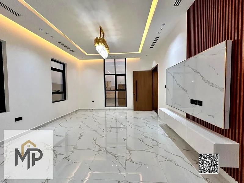 For sale - a luxury villa with a swimming pool in a prime location in Ajman, high-end finishing, modern design, including registration and swimming63897419956355113