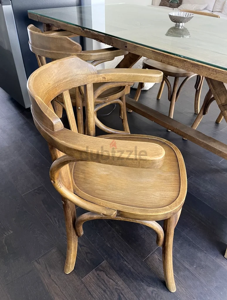 Elegant Wooden Dining Set  in Vintage Style From Marina Home63217328415874114
