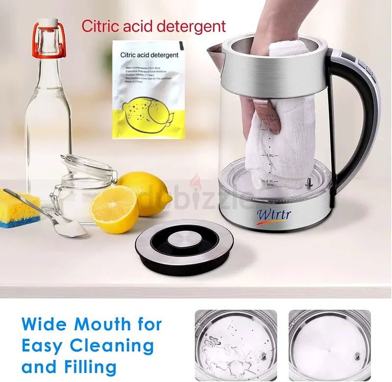 Wtrtr 2-in-1 Stainless Steel Glass Kettle, Electric Kettle and Tea Maker,2200W, 1 Year Warranty63252434627201112