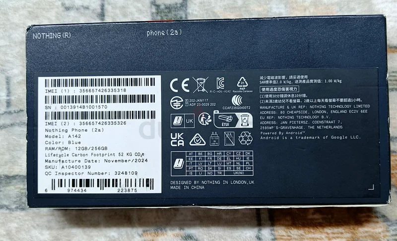 NOTHING 2a 256GB STORAGE BOX PACK New63183247849603111