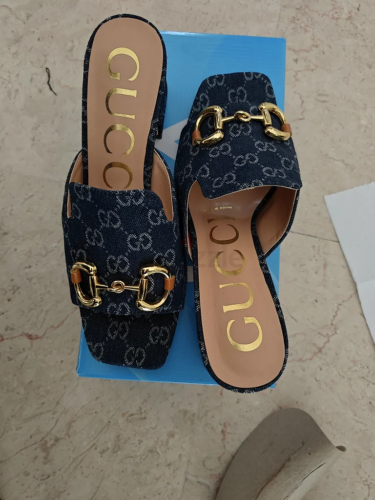 Gucci Denim Heeled Mules - Elevate Your Style!63240135567491111