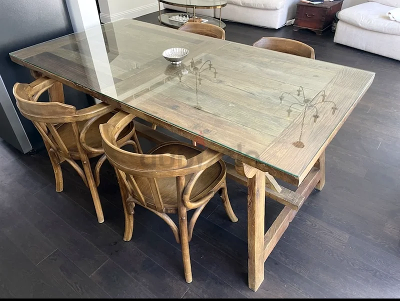 Elegant Wooden Dining Set  in Vintage Style From Marina Home63217328415874111
