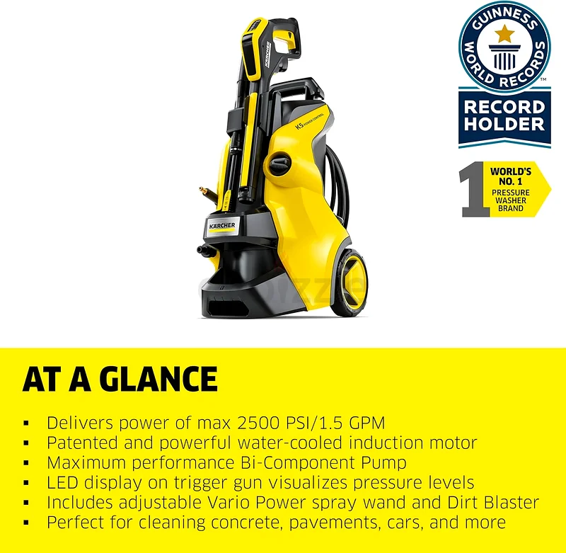Kärcher K5 Power Electric Pressure Washer (2000 PSI, 1.4 GPM) – Heavy-Duty Home  Car Cleaning63251898130563114