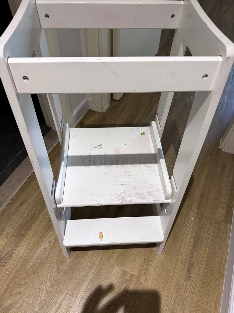 Toddler stand tower step up baby wood white63207398836481113