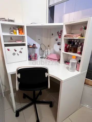 Stylish White Study Desk with Chair - Perfect for Your Home Office!