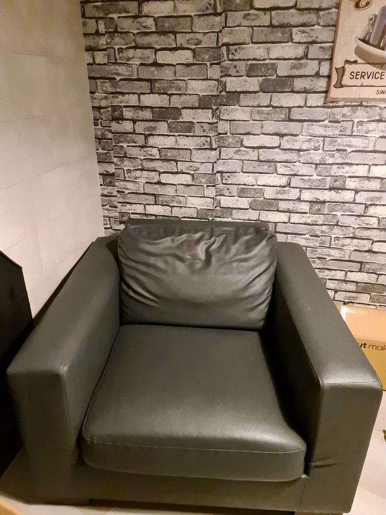 Stylish home center PVC Leather Armchair for Sale- Need change small portion  of seater material632183183015711121