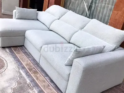 Excellent condition IKEA eskelstuna LShape Sofa bed with storage light gray