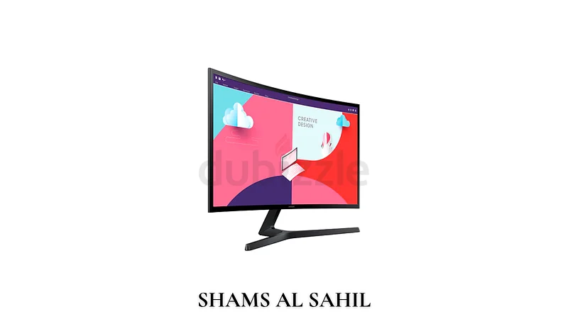 شاشة سامسونج 24 بوصة بدقة Full HD بمعدل تحديث 75 هرتز، شاشة منحنية أساسية لمكتب العمل، ومراقبة الدوائر التلفزيونية المغلقة، وعرض شاشة الهاتف63164784383234112