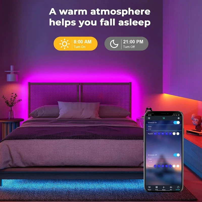 2286 - 10M Bluetooth LED Neon Rope Lights Waterproof, LUXONIC RGB Neon LED Strip Lights with Remote63165709892225114