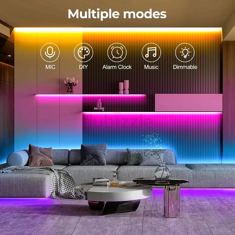 2286 - 10M Bluetooth LED Neon Rope Lights Waterproof, LUXONIC RGB Neon LED Strip Lights with Remote63165709892225113