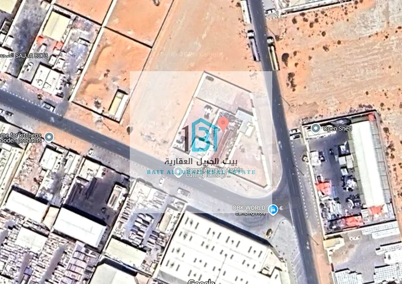 corner Industrial Yards in Al Saja’a Industrial Area on 24-meter main roads – Freehold for Arab and GCC nationals 99-year leasehold for foreigners63198610912514111