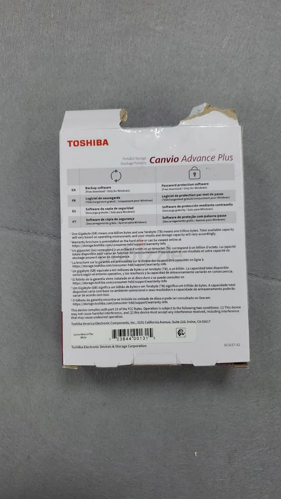 NEW TOSHIBA HARD DRIVE CANVIO ADVANCE PLUS (HDTCA20XYCAB) 2TB HONEY63265600669187111