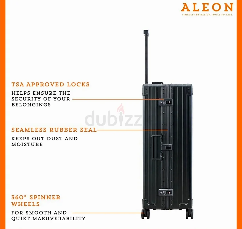Aleon 30 Aircraft Aluminium Luggage in Onyx - Perfect for Your Travels! Worth close to AED 7,000.63239605906179113