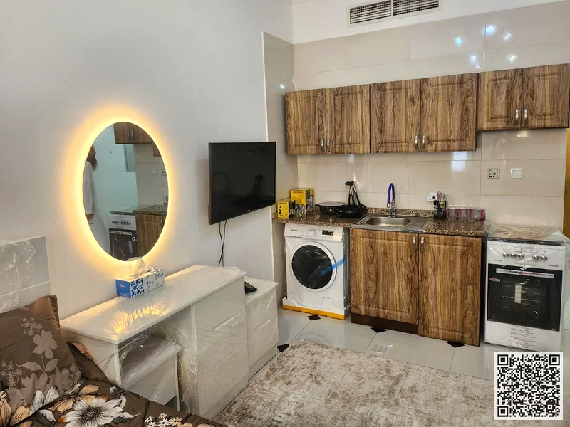 Furnished studio for monthly rent 🏡 in Ajman - Al Rawdah 2 - Sheikh Ammar Street ✔️ Bills and internet included ⚡📶 Elegant and tidy furniture!63169453586690112