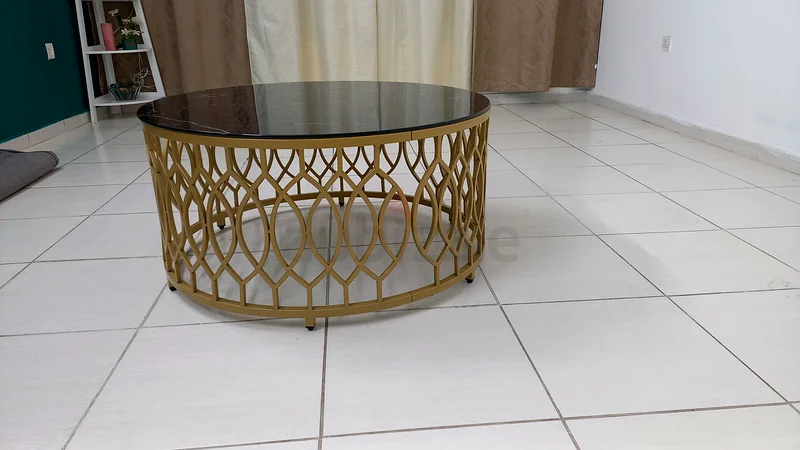 بان هوم - طاولة قهوة أنيقة بسطح من الرخام الأسود المذهل بتصميم راقٍ63216351225473113