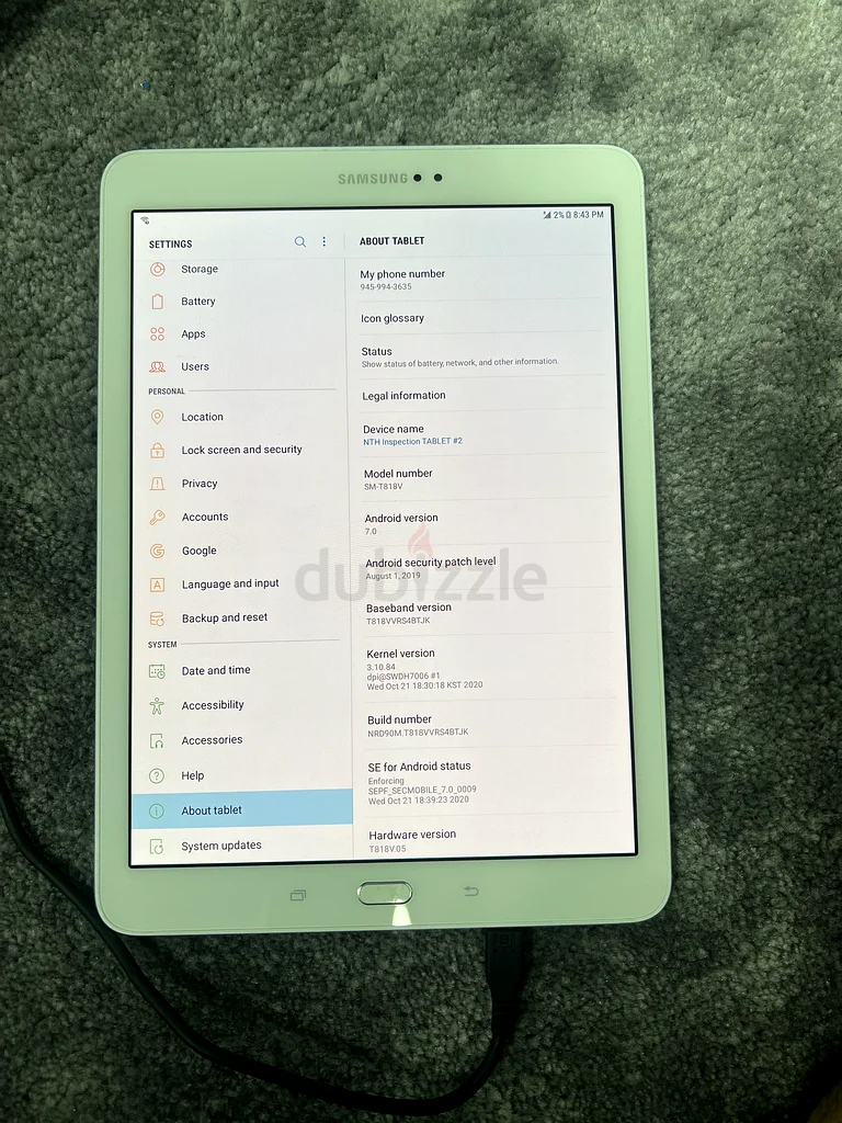 Samsung galaxy Tab S2 9.7inch white 3/32gb63220826716163112