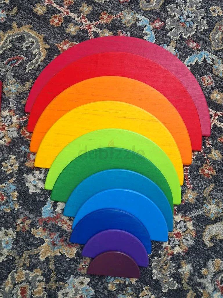 Wooden Rainbow Stacking Set - Arch, Semi circle, rectangular slab63229681710849113