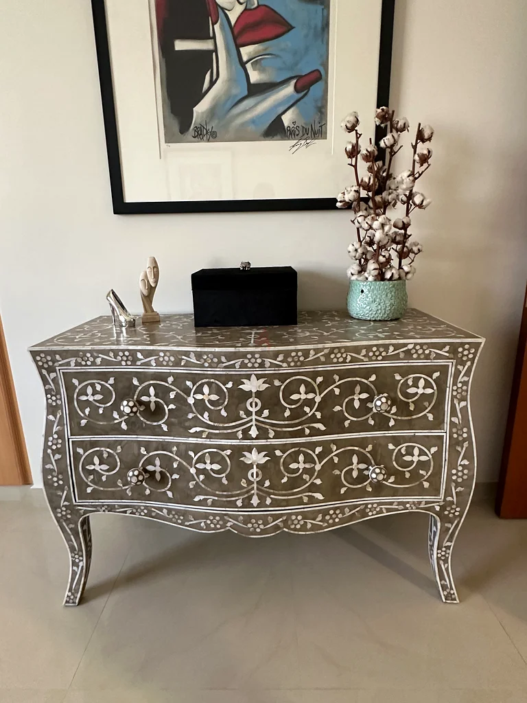 Stylish Handcrafted Mother of Pearl Dresser and side Drawers from The One  Unique Design!63222341467266111